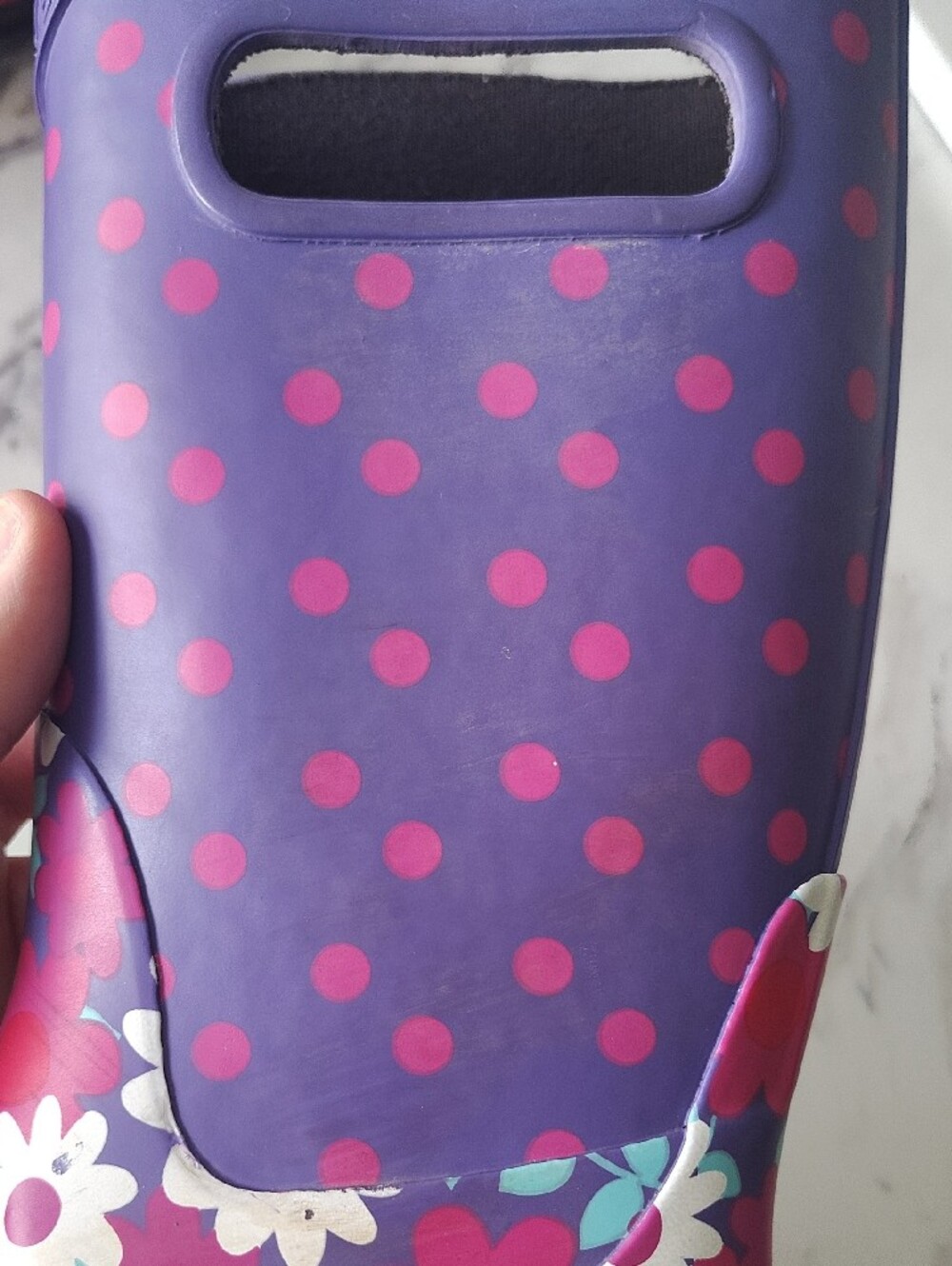 Bogs Purple Pink Floral Rain Boots Size 2 - Picture 9 of 12